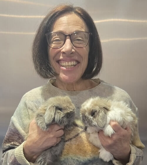 Dr T with baby bunnies